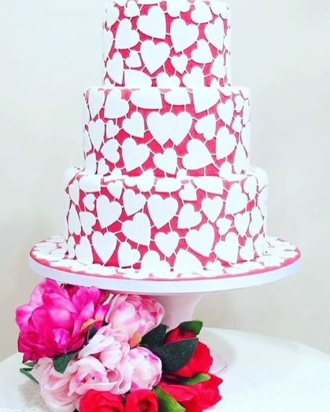 Its all about the hearts on this gorgeous valentines weddinghellip