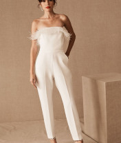 IMAGE-12---Feather-Neckline-Bridal-Jumpsuit,-£295,-BHLDN