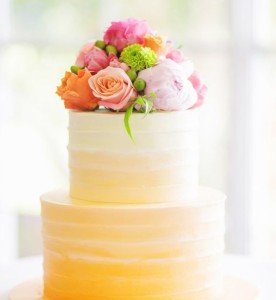 IMAGE 14 - Yellow Floral Wedding Cake - Fruit Flowers