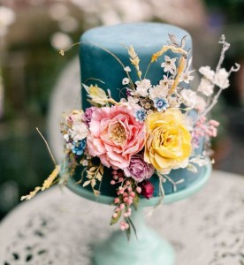 IMAGE 8 - Floral Wedding Cake - Fruit Romantic Boho Flowers